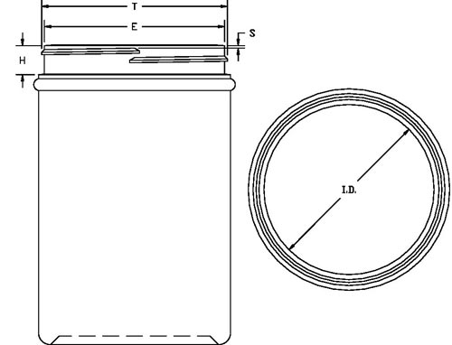 40OZ WHITE ROUND HDPE WITH 100-400 NECK FINISH