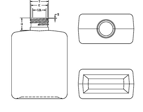 6OZ WHITE CLASSIC OBLONG HDPE WITH 24-410 NECK FINISH