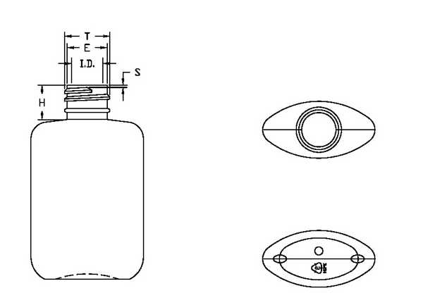 1.25OZ WHITE OVAL HDPE WITH 18-410 NECK FINISH