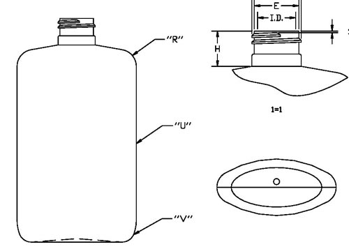 200ML WHITE OVAL HDPE WITH 24-410 NECK FINISH