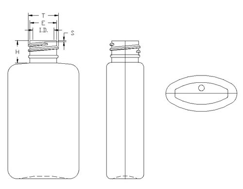 50ML WHITE OVAL HDPE WITH 20-410 NECK FINISH