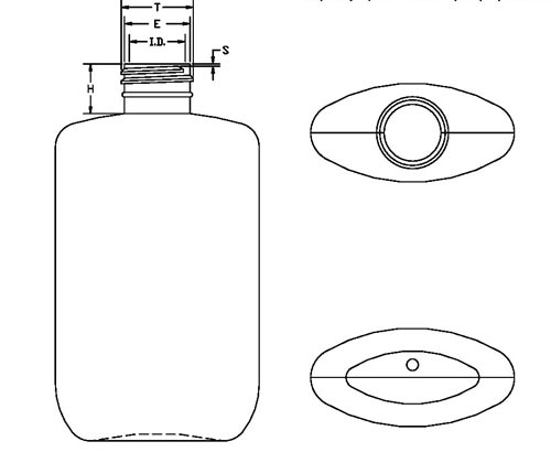 150ML WHITE OVAL HDPE WITH 24-410 NECK FINISH