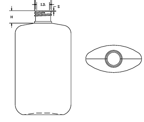 120ML WHITE OVAL HDPE WITH 20-410 NECK FINISH