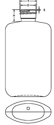 120ML WHITE OVAL HDPE WITH 24-410 NECK FINISH