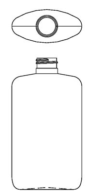 200ML WHITE OVAL HDPE WITH 24-410 NECK FINISH