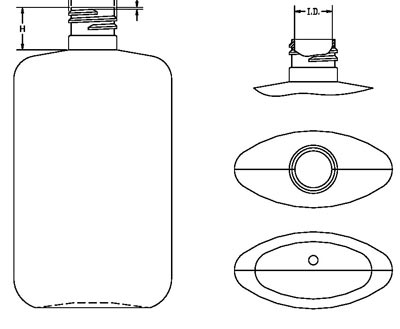120ML WHITE OVAL HDPE WITH 20-415 NECK FINISH