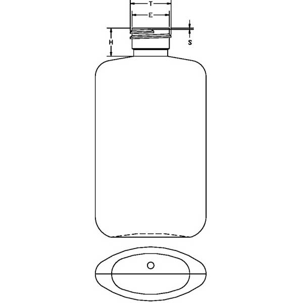 120ML WHITE OVAL HDPE WITH 24-410 NECK FINISH