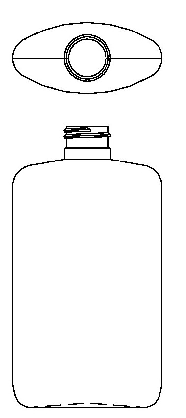 200ML WHITE OVAL WITH 24-410 NECK FINISH