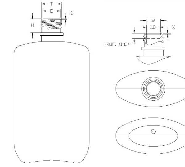 150ML WHITE OVAL WITH 18-415 NECK FINISH