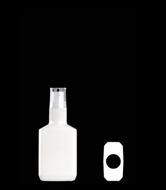 50ML BEVELLED RECTANGULAR HDPE WITH 20-410 NECK FINISH
