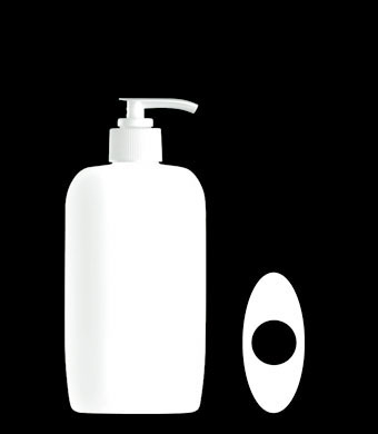 200ML SOLAR SCREW NECK OVAL HDPE WITH 28-410 NECK FINISH