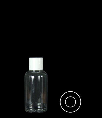 60ML FLAT BASE BOSTON ROUND PETG WITH 20-415 NECK FINISH