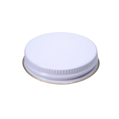 METAL CT CLOSURE: 48-400 WHITE . TIN PLATE PULP & POLY LINER