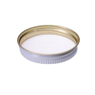 METAL CT CLOSURE: 48-400 WHITE . TIN PLATE PULP & POLY LINER-detail image
