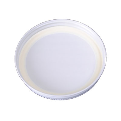 89-400 WHITE THREAD AND KNURLED EDGE METAL SCREW CAP - PLASTISOL LINER-detail image