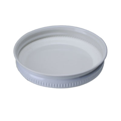 58-400 WHITE THREAD AND KNURLED EDGE METAL SCREW CAP - PLASTISOL LINER-detail image