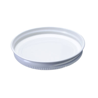 70-400 WHITE THREAD AND KNURLED EDGE METAL SCREW CAP - #817 PLASTISOL LINER-detail image