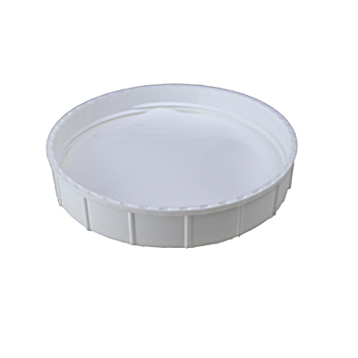 120-400 WHITE THICK RIB SIDE SMOOTH TOP PLASTIC SCREW CAP - F217 LINER-detail image
