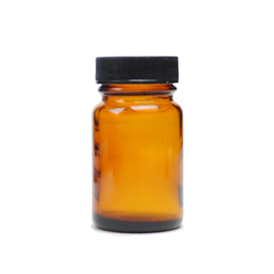 75CC AMBER WIDE MOUTH ROUND GLASS - 38-400-detail image