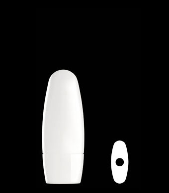 50ML CURVED TOTTLE HDPE WITH 15MM NECK