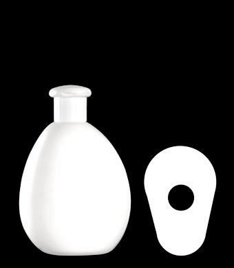 300ML PEBBLE OVAL HDPE - 28-410 NECK