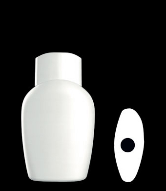 200ML LUNAR OVAL HDPE WITH 17MM NECK