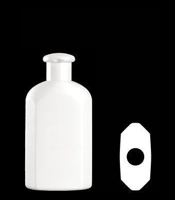 200ML FACETED OVAL HDPE WITH 24MM NECK