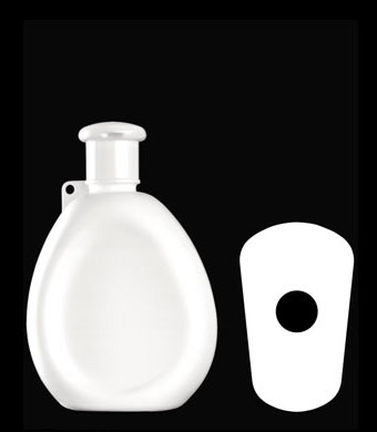 300ML PANELLED PEBBLE OVAL HDPE WITH 24MM NECK