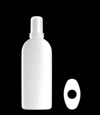 250ML TALL FLAT OVAL HDPE WITH 24-415 NECK FINISH