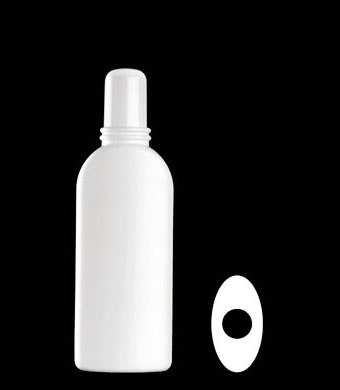 200ML TALL FLAT OVAL HDPE WITH 24-415 NECK FINISH