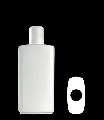 200ML RIBBED RECTANGULAR HDPE WITH 24-415 NECK FINISH