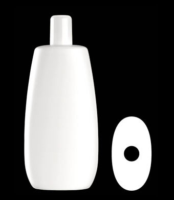 500ML FLAT OVAL HDPE WITH 24-415 NECK FINISH
