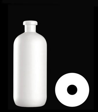 750ML BOSTON ROUND HDPE WITH 24-415 NECK FINISH