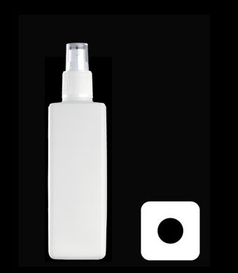 250ML SQUARE HDPE WITH 22-415 NECK FINISH