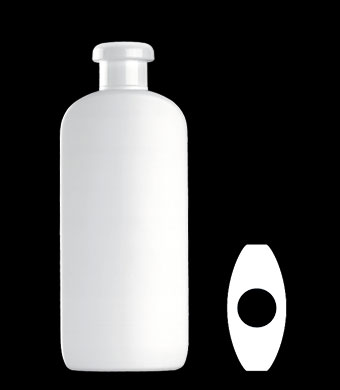 250ML CLASSIC OVAL HDPE WITH 24-415 NECK FINISH