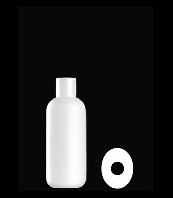 100ML ALPHA OVAL HDPE WITH 20-415 NECK FINISH