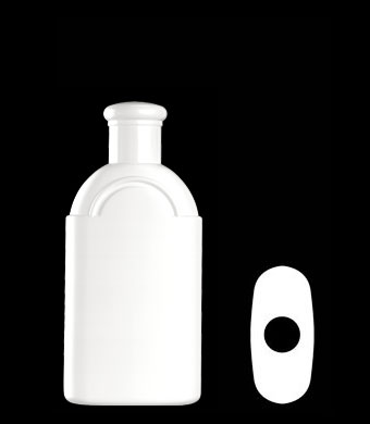 200ML CRESCENT OVAL HDPE WITH 24-415 NECK FINISH