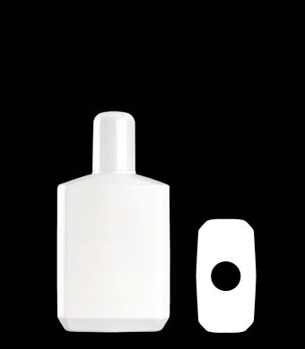 200ML BEVELLED RECTANGULAR HDPE WITH 24-415 NECK FINISH