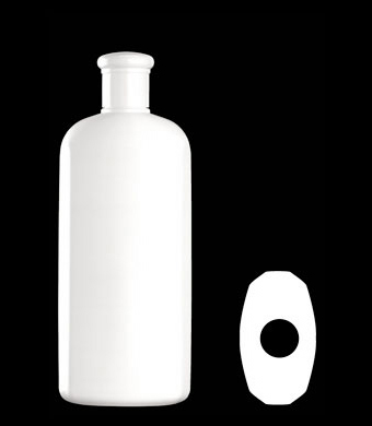 400ML TALL FACETED OVAL HDPE WITH 24-415 NECK FINISH