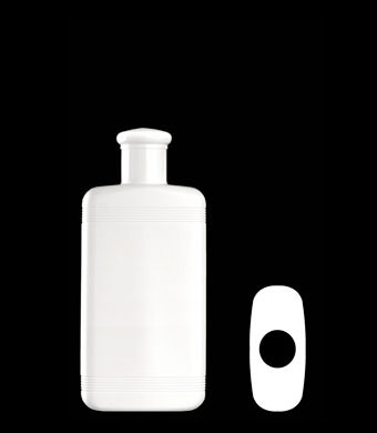 150ML AQUA OVAL HDPE WITH 20-415 NECK FINISH