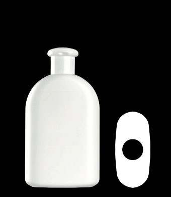 300ML ARCH OVAL HDPE WITH 24MM NECK
