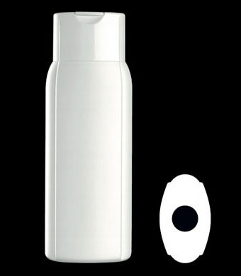400ML PANELLED OVAL HDPE WITH 25MM NECK