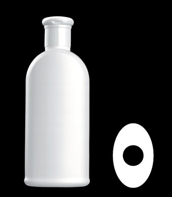 250ML FLUTED OVAL HDPE WITH 24-415 NECK FINISH