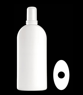 400ML TALL FLAT OVAL HDPE WITH 24-415 NECK FINISH