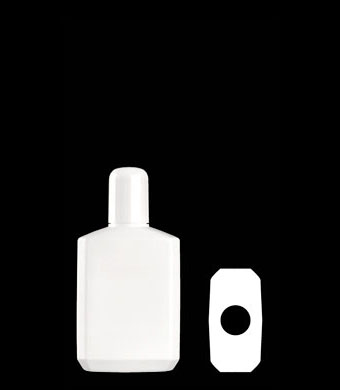 100ML BEVELLED RECTANGULAR HDPE WITH 20-415 NECK FINISH