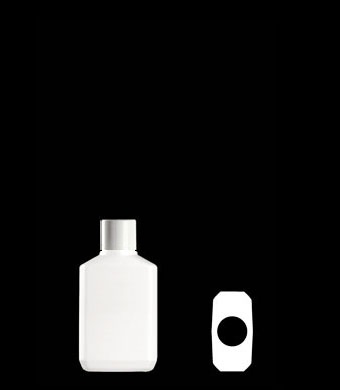 50ML BEVELLED RECTANGULAR HDPE WITH 18-415 NECK FINISH