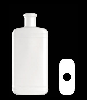 400ML AQUA OVAL HDPE WITH 24-415 NECK FINISH