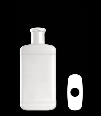 250ML AQUA OVAL HDPE WITH 24-415 NECK FINISH