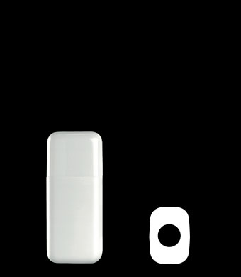 75ML COMPACT OVAL HDPE WITH 20MM NECK