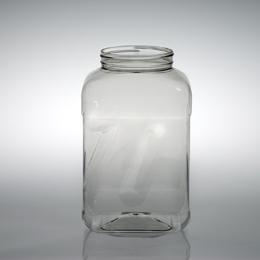 159OZ NATURAL GRIPPED JAR RECTANGULAR PET WITH 110-400 NECK FINISH